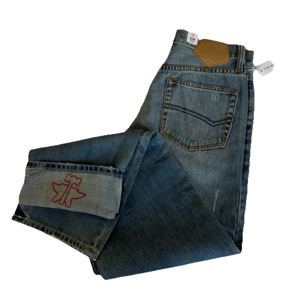 Tin Haul Men’s Hoss Loose Fit Straight Leg Med Wash Jeans 27R Western Rodeo NFR